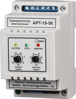 Терморегулятор АРТ-19-5К с датчиком KTY-81-110 1 кВт DIN в России